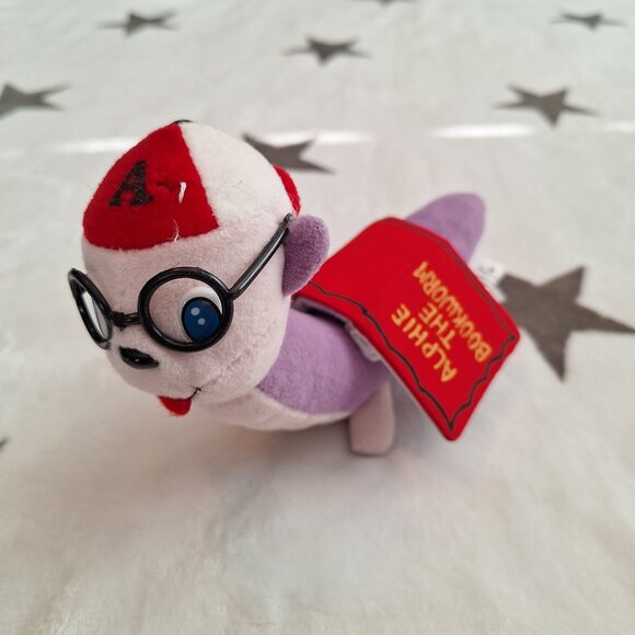 Vintage Imperial Toy Corporation ALPHIE the BOOK WORM 8" Plush Stuffed Animal LA - Picture 1 of 8